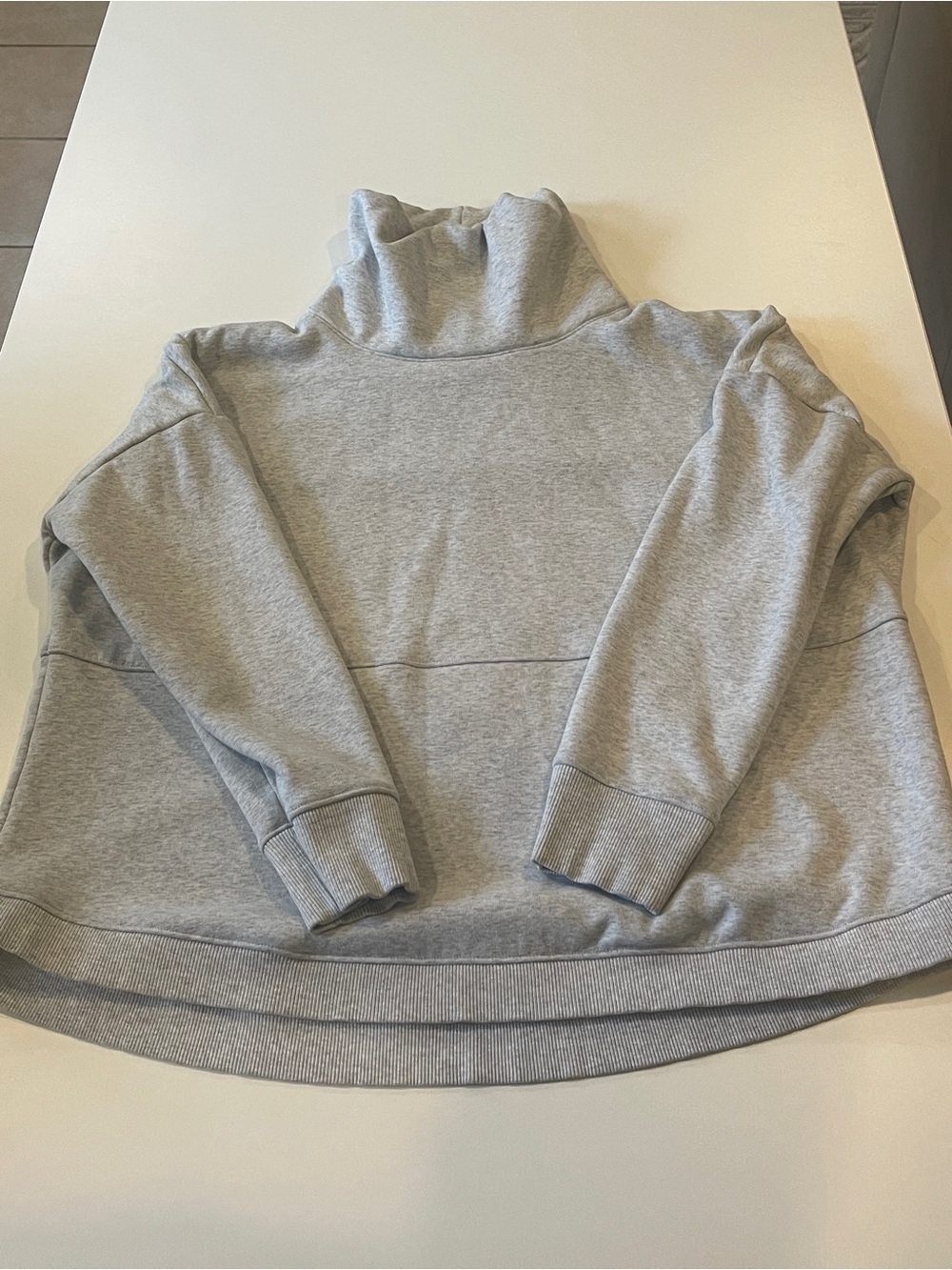 Athleta Light Grey Cowl Neck Sweater
